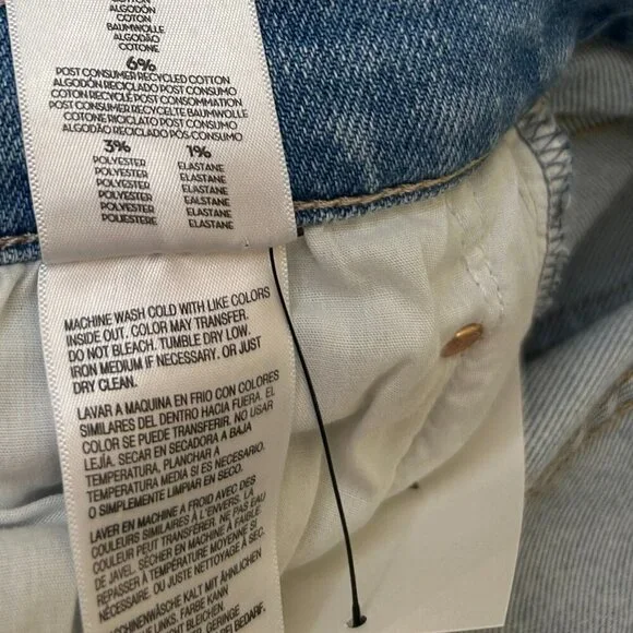 Mother High Rise Tomcat Flood Fray Flag Me DownStraight Leg Jeans Size 29